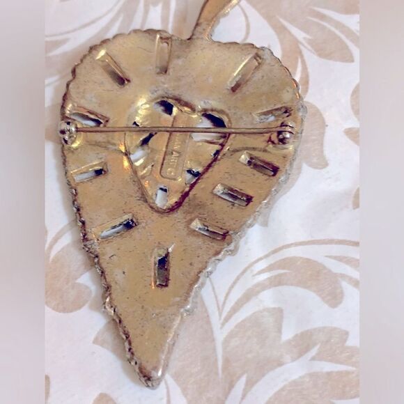 Peruvian Art Brooch Pin Ethnic 3.5” Gorgeous - Picture 5 of 5